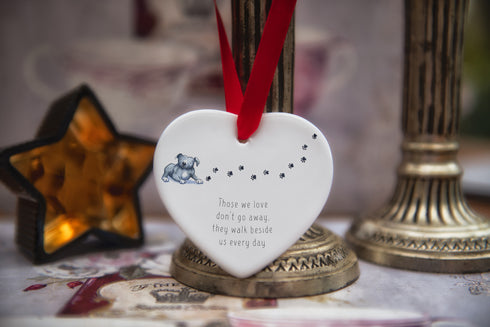 Staffordshire Bull Terrier Walk Beside Us Ceramic Heart